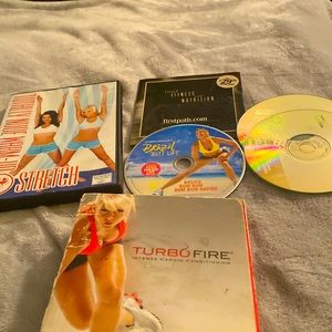 Turbo fire intense cardio conditioning DVD tapes,